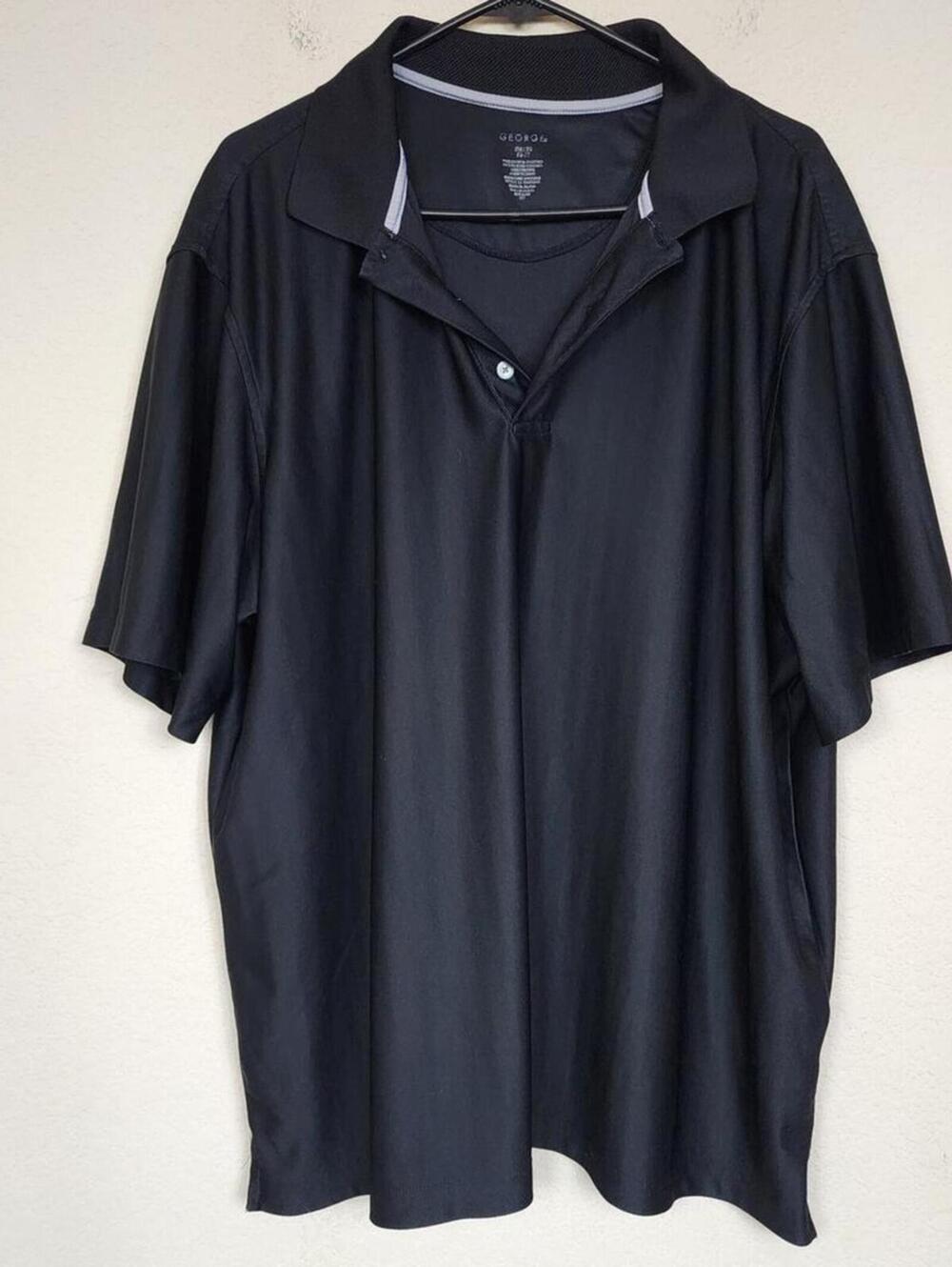 Black 2XL Collared Polo Shirt
